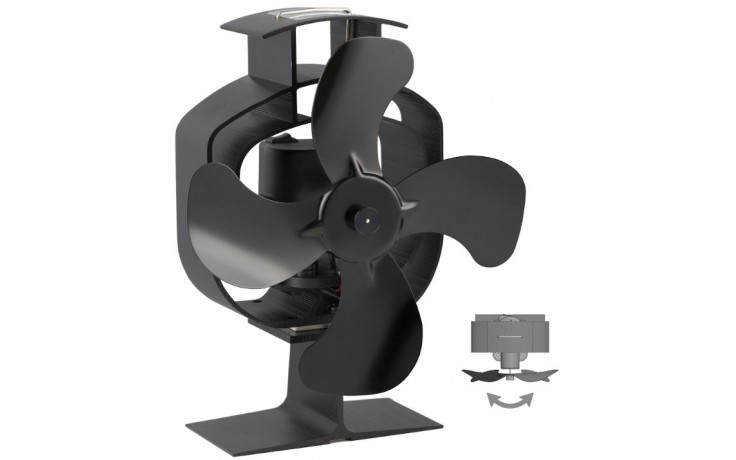 LIENBACHER krbový ventilátor 180x119x219mm, oscilačný, voľne stojaci, čierna
