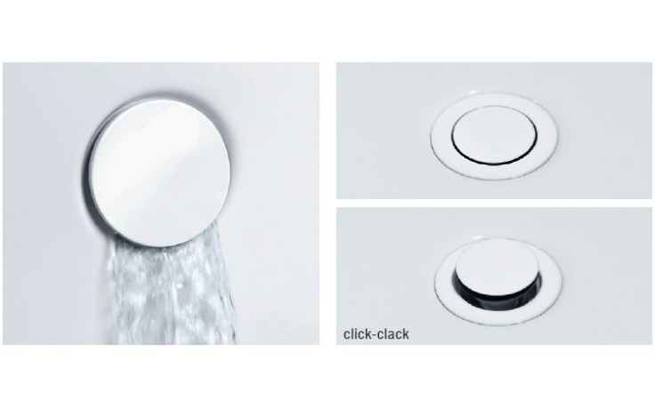 KALDEWEI 5975 napúšťanie vodopád, s integrovaným prepadom, click-clack, alpská biela