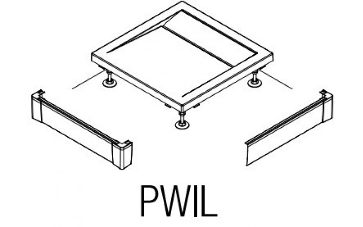 SANSWISS ILA PWIL L-panel 80x120 cm, 2 strany, biela