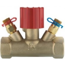 HERZ STRÖMAX-MS 4216 regulačný ventil DN20, s ručným ovládaním, s meracími ventilčekmi, priamy, vnútorný závit, kúrenie, mosadz