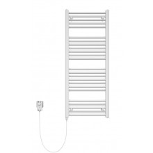 KORADO KORALUX LINEAR COMFORT - E kúpeľňový radiátor 900/450, tyč vľavo zo skrine / zásuvky, biela RAL9016