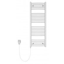 KORADO KORALUX RONDO CLASSIC - E kúpeľňový radiátor 900/450, tyč vľavo zo skrine / zásuvky, biela RAL9016