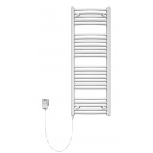 KORADO KORALUX RONDO COMFORT - E kúpeľňový radiátor 1220/600, tyč vľavo zo skrine/zásuvky, biela RAL9016