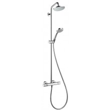 HANSGROHE CROMA SHOWERPIPE 160 sprchový set s termostatickou batériou, horná sprcha, ručná sprcha, tyč, hadica, chróm