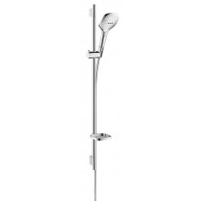 HANSGROHE RAINDANCE SELECT E 120 3JET sprchová súprava 4-dielna, ručná sprcha 120x120 mm, 3 prúdy, tyč, hadica, mydelnička, biela/chróm