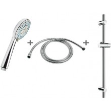 JIKA RIO sprchová súprava 3-dielna, ručná sprcha pr. 102 mm, 3 prúdy, tyč, hadica, chróm/nerez