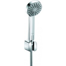 KLUDI A-QA B 1S sprchová súprava 3-dielna, ručná sprcha pr. 100 mm, hadica, držiak, Eco, chróm