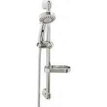NOVASERVIS sprchová súprava 4-dielna, ručná sprcha pr. 80 mm, 3 prúdy, tyč, hadica, mydelnička, chróm