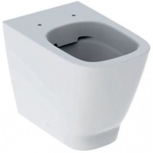 GEBERIT SMYLE SQUARE stojace WC 350x540x410mm, s hlbokým splachovaním, vzadu rovné k stene, Rimfree, biela