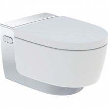 GEBERIT AQUACLEAN MERA CLASSIC závesné WC s bidetovým sedadlom, SoftClosing, TurboFlush, KeraTect, biela/chróm