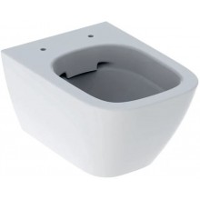 GEBERIT SMYLE SQUARE závesné WC 350x490x330mm, s hlbokým splachovaním, skrátené vyloženie, uzavretý tvar, Rimfree, biela