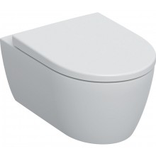 GEBERIT ICON závesné WC 360x530x375mm, s hlbokým splachovaním, uzavretý tvar, Rimfree, s WC sedadlom a soft-close, biela