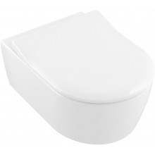 VILLEROY & BOCH AVENTO závesné WC 370x530mm, so sedadlom 9M87, biela Alpin CeramicPlus