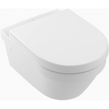 VILLEROY & BOCH ARCHITECTURA COMBI-PACK závesné WC 370x530x330mm, set so sedadlom s poklopom, vodorovný odpad, hlboké splachovanie, Rimless, SoftClose, DirectFlush, biela Alpin