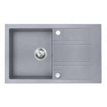 NOVASERVIS granitový drez 780x480 mm, otočný, 2 otvory, odkvapkávač, šedá