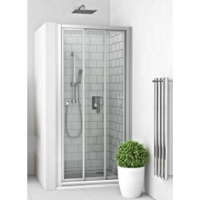 EASY EPD3/800/1900 B/CS sprchové dvere 80x190 cm, posuvné, biela/sklo transparent