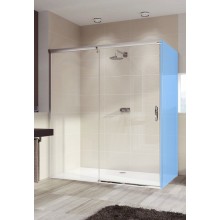 HÜPPE AURA ELEGANCE sprchové dvere 130x200 cm, posuvné, ľavé, strieborná lesklá/sklo číre