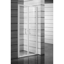 JIKA LYRA PLUS sprchové dvere 80x190 cm, lietacie, biela/sklo číre