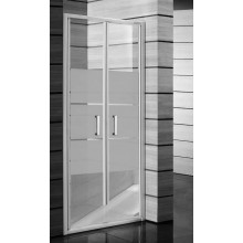 JIKA LYRA PLUS sprchové dvere 80x190 cm, lietacie, biela/sklo matné stripy
