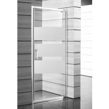 JIKA LYRA PLUS sprchové dvere 80x190 cm, pivotové, biela/sklo matné stripy