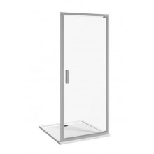 JIKA NION sprchové dvere 90x195 cm, pivotové, lesklý hliník/sklo číre