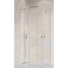 RAVAK CHROME CRV2 80 sprchové dvere 80x195 cm, lietacie, satin/sklo transparent