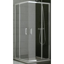 SANSWISS TOP LINE TED2 D sprchové dvere 900x1900mm, pravé, dvojkrídlové, rohový vstup, aluchróm/sklo Durlux