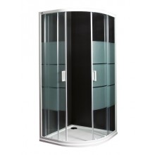 JIKA LYRA PLUS sprchový kút 80x80 cm, R540, posuvné dvere, biela/sklo matné stripy
