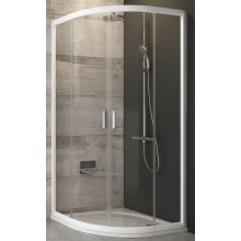 RAVAK BLIX BLCP4 80 sprchovací kút 80x80 cm, R488, posuvné dvere, biela/sklo transparent