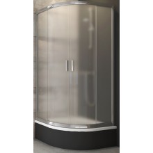 RAVAK BLIX BLCP4 SABINA 90 sprchovací kút 90x90 cm, R488, znížený, posuvné dvere, lesk/sklo grape