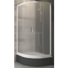 RAVAK BLIX BLCP4 SABINA 90 sprchovací kút 90x90 cm, R488, znížený, posuvné dvere, biela/sklo grape