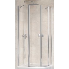 RAVAK CHROME CSKK4 90 sprchovací kút 90x90 cm, R489, krídlové dvere, lesk / sklo transparent