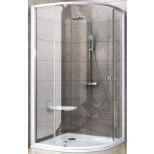 RAVAK PIVOT PSKK3 90 sprchovací kút 90x90 cm, R550, krídlové dvere, biela/chróm/sklo transparent