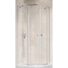 RAVAK CHROME CSKK4 90 sprchovací kút 90x90 cm, R489, krídlové dvere, satin/sklo transparent