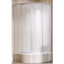 RAVAK SUPERNOVA SKCP4 SABINA 80 sprchový kút 80x80 cm, R490, znížený, posuvné dvere, čierna/plast pearl