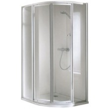 CONCEPT 100 sprchovací kút 80x80 cm, R500, posuvné dvere, biela/plast matný