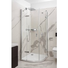 CONCEPT 400 sprchový kút 100x100 cm, R500, krídlové dvere, strieborná pololesklá/sklo číre