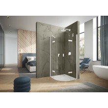 CONCEPT 400 sprchovací kút 100x100 cm, R500, krídlové dvere, matná biela/číre sklo AP