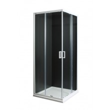 JIKA LYRA PLUS sprchovací kút 90x90 cm, rohový vstup, posuvné dvere, biela/sklo číre