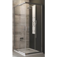 RAVAK BLIX BLRV2 90 sprchovací kút 90x90 cm, rohový vstup, posuvné dvere, lesk/sklo transparent