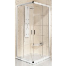 RAVAK BLIX BLRV2 90 sprchovací kút 900x900x1900mm, rohový, posuvný, štvordielny, biela/transparent
