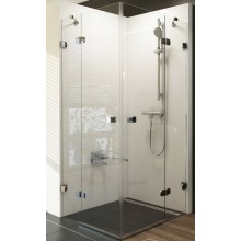 RAVAK BRILLIANT BSRV4 90 sprchové dvere 883-895x1950mm dvojdielne, krídlové, sklo, chróm/transparent