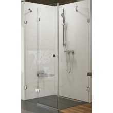 RAVAK BRILLIANT BSDPS 80L sprchovací kút 80x80 cm, vstup spredu, krídlové dvere, ľavý, chróm/sklo transparent