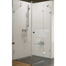 RAVAK BRILLIANT BSDPS 80R sprchovací kút 80x80 cm, vstup spredu, krídlové dvere, pravý, chróm / sklo transparent