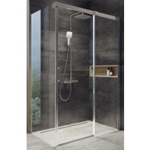 RAVAK MATRIX MSDPS 100/100 P sprchovací kút 100x100 cm, rohový vstup, posuvné dvere, biela/sklo transparent