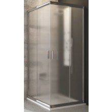 RAVAK BLIX BLRV2-90 sprchovací kút 90x90 cm, rohový vstup, posuvné dvere, biela/sklo grape
