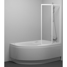 RAVAK ROSA VSK2 vaňová zástena 90,5x150 cm, pravá, skladacia, biela/sklo transparent 