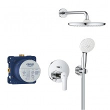GROHE EUROSMART sprchový set s podomietkovou batériou, horná sprcha, ručná sprcha s 2 prúdmi, hadica, držiak, chróm