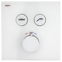 NDW SWISS BOX podomietková termostatická batéria, pre 2 spotrebiče, biela