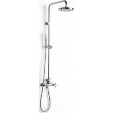 ROCA LOFT sprchový set s batériou, hlavová sprcha, ručná sprcha, tyč, hadica, chróm